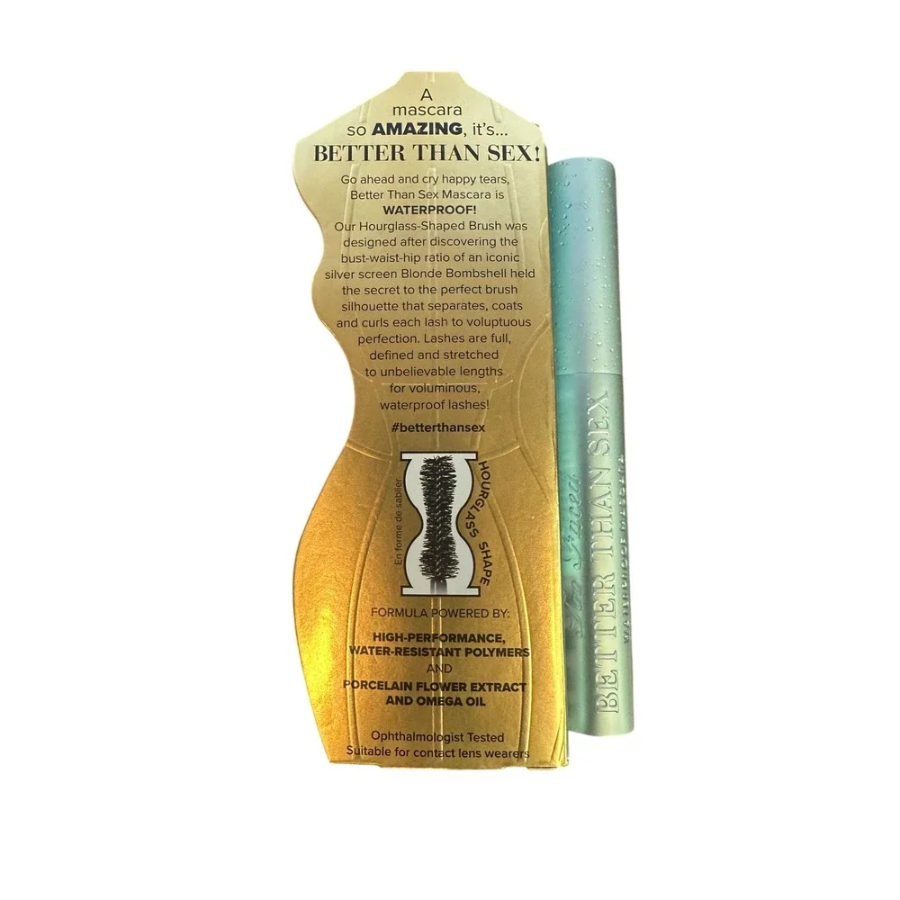Too Faced Better Than Sex Waterproof Mascara Black 0.27 fl oz NIB